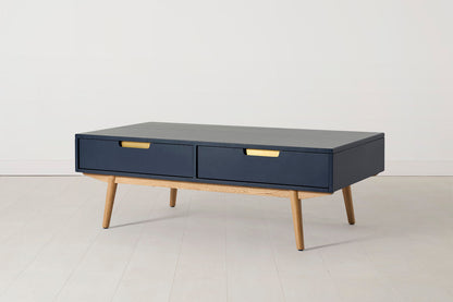 Couchtisch 01, Blau / Vier Schubladen