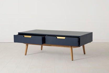 Couchtisch 01, Blau / Vier Schubladen
