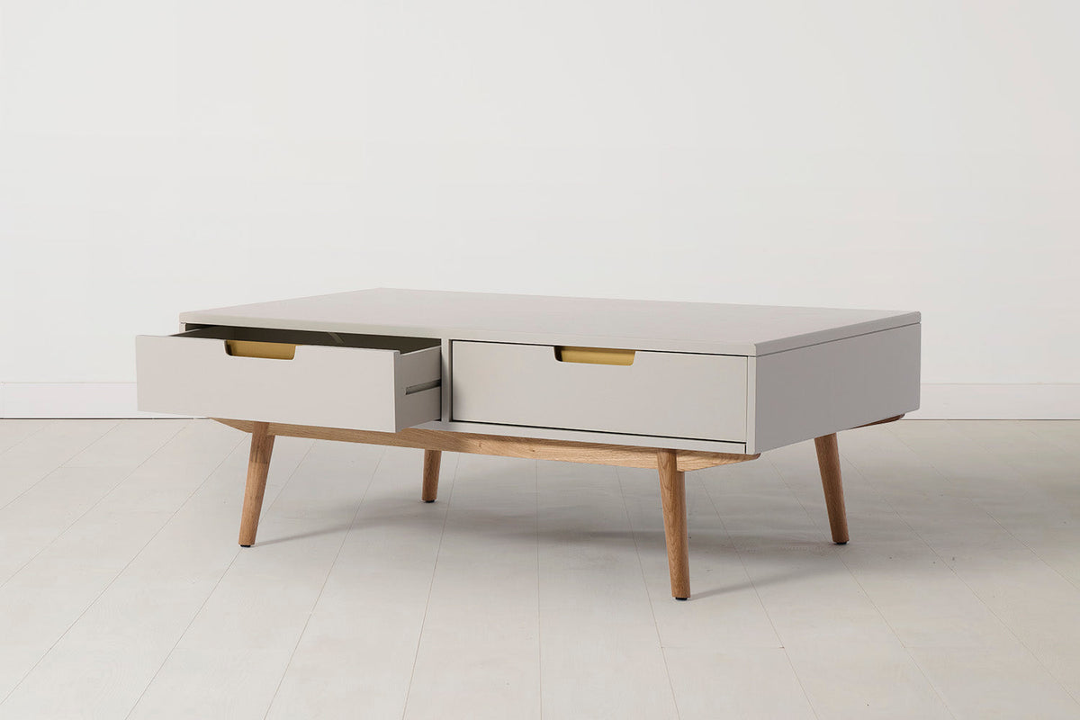 Coffee Table 01, Grey / Four drawers