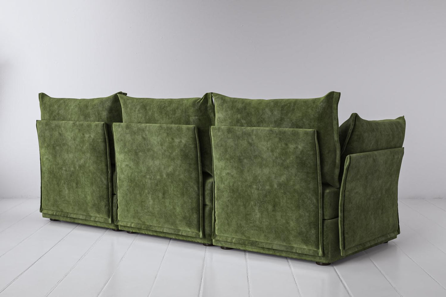 Dreisitzer-Ecksofa Model 06 mit Ecke rechts, Tannengrün