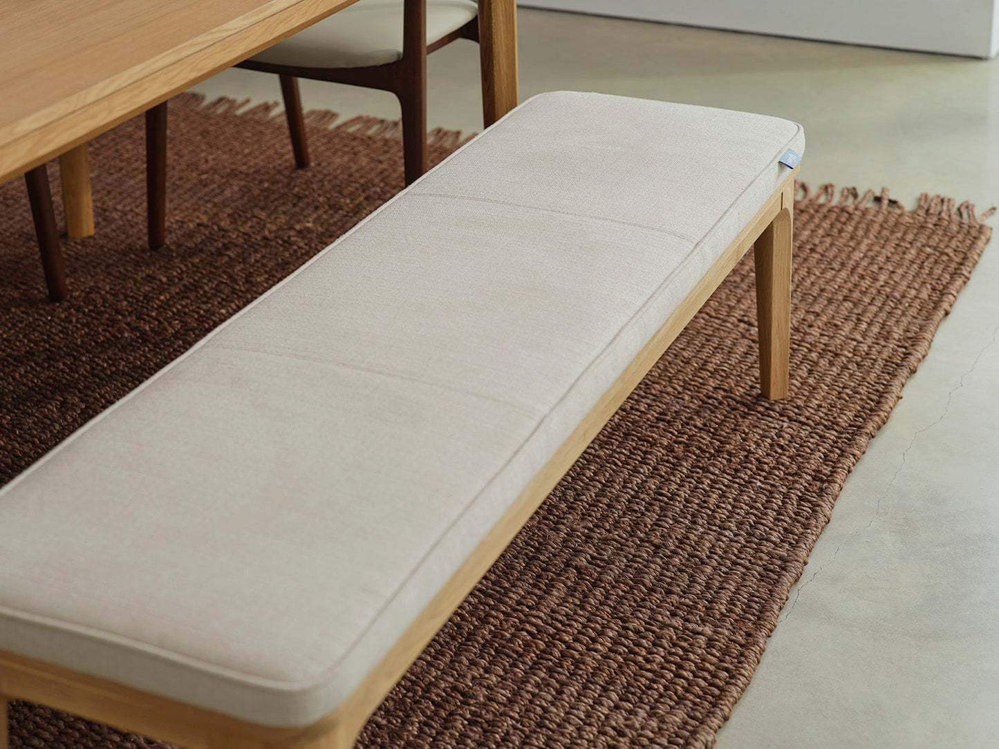 Esszimmerbank 01, Eiche / Hellbeige