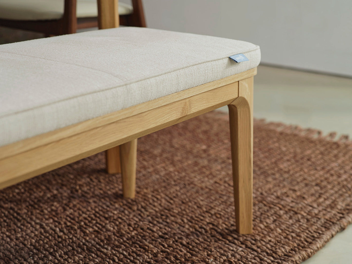 Esszimmerbank 01, Eiche / Hellbeige