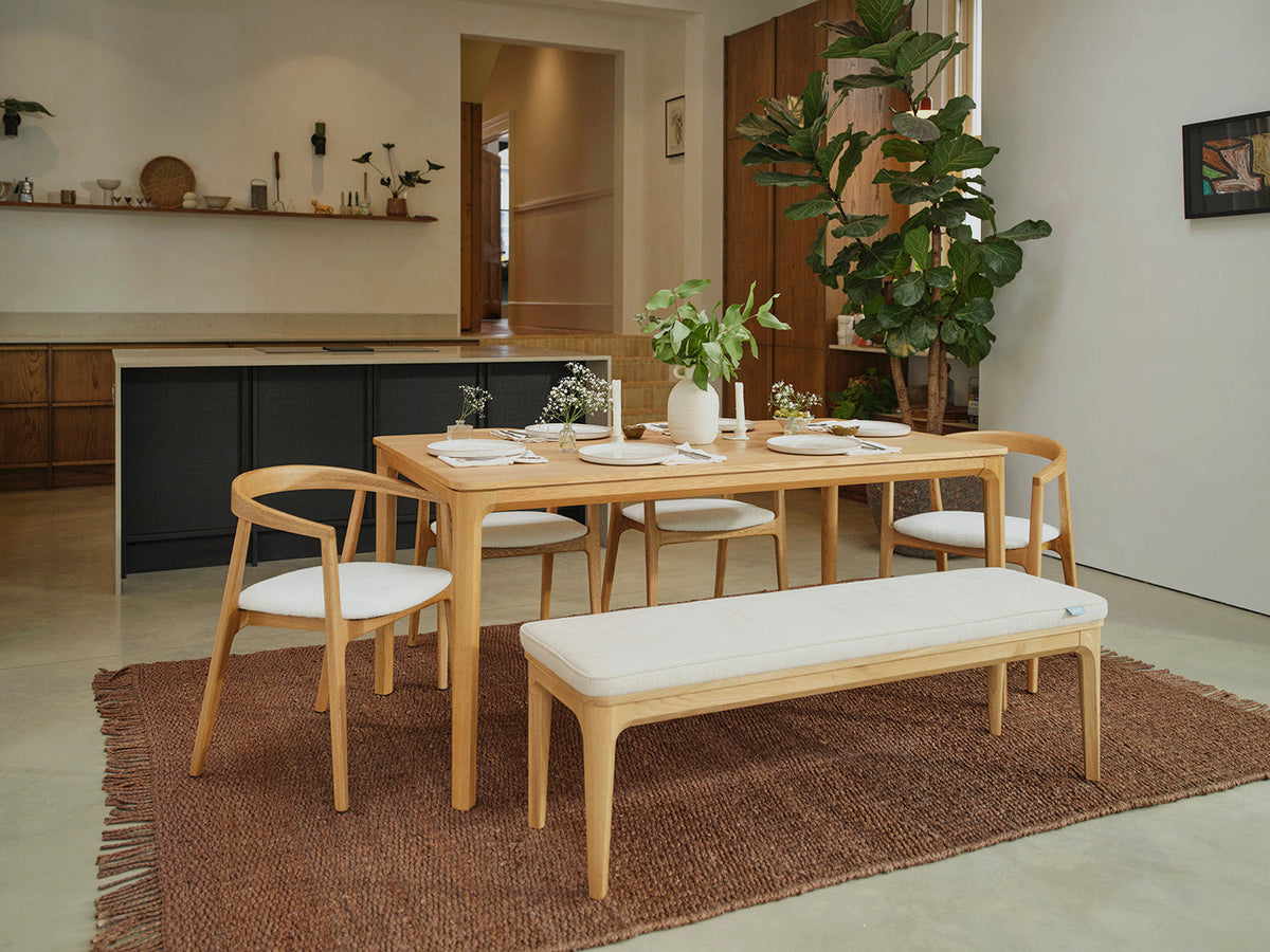 Dining Bench 01, Oak / Oyster