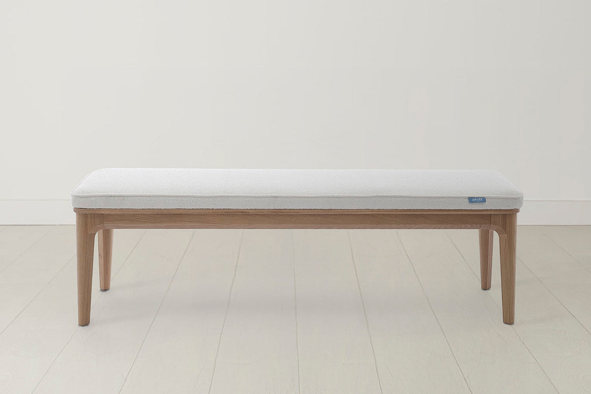 Dining Bench 01, Oak / Ivory