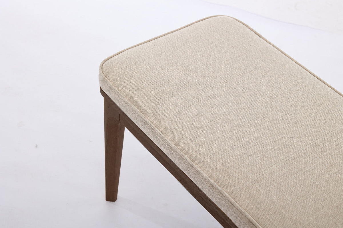 Dining Bench 01, Walnut / Oatmeal