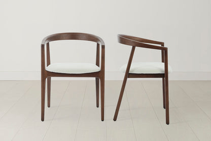 Dining Chair 01 (set of 2), Walnut / Ivory