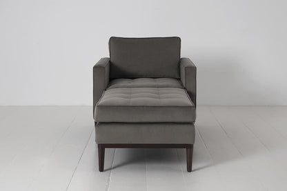 Chaiselongue Model 02, Elefantengrau