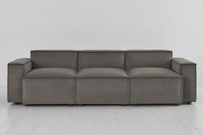 Dreisitzer-Sofa Model 03, Elefantengrau