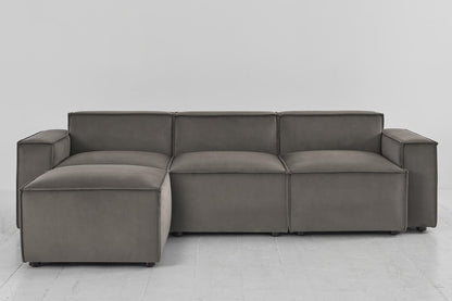 Model 03 3-Seater Left Chaise Sofa, Elephant