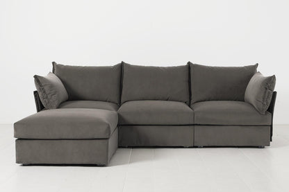 Model 06 3-Seater Left Chaise Sofa, Elephant