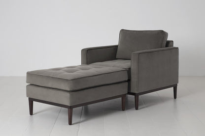 Chaiselongue Model 02, Elefantengrau