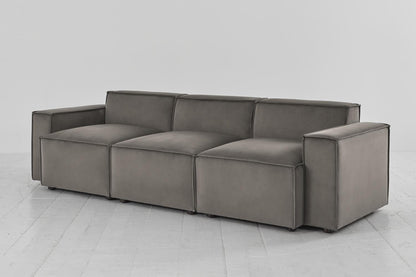 Dreisitzer-Sofa Model 03, Elefantengrau