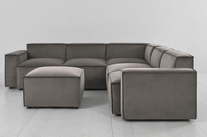 Model 03 Corner Sofa with Ottoman, Elephant