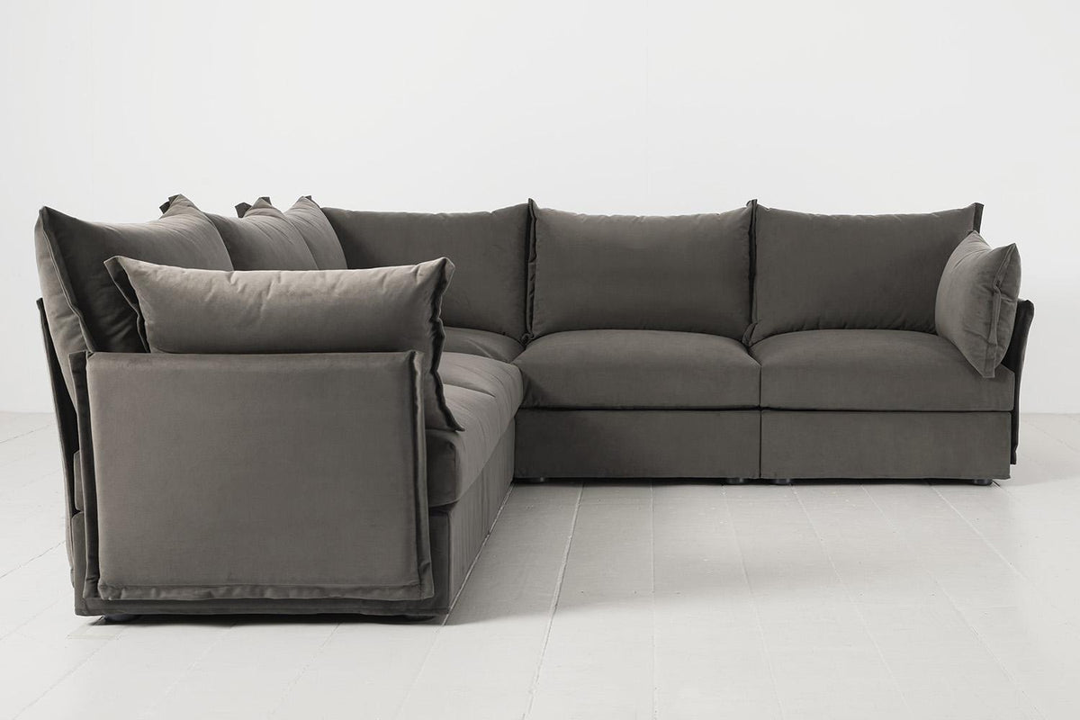 Model 06 Corner Sofa with Ottoman, Elephant