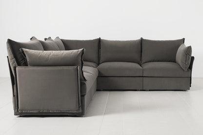 Model 06 Corner Sofa with Ottoman, Elephant