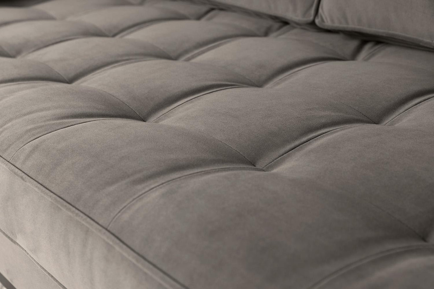 Model 02 Zweisitzer Sofa mit Hocker, Elefantengrau