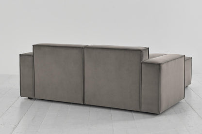 Zweisitzer-Sofa Model 03 mit Chaiselongue links, Elefantengrau