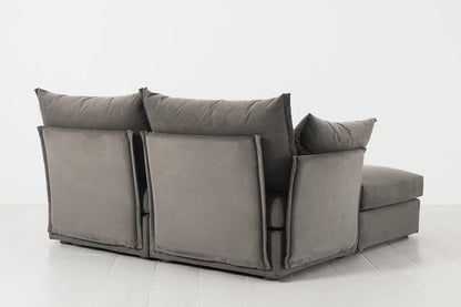 Zweisitzer-Ecksofa Model 06 mit Ecke rechts, Elefantengrau