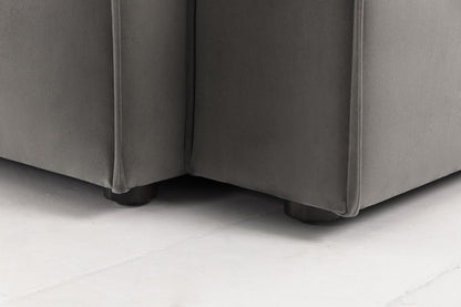 Zweisitzer-Sofa Model 03 mit Chaiselongue links, Elefantengrau
