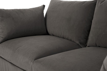Zweisitzer-Ecksofa Model 06 mit Ecke rechts, Elefantengrau