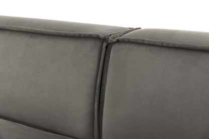 Zweisitzer-Sofa Model 03 mit Chaiselongue links, Elefantengrau