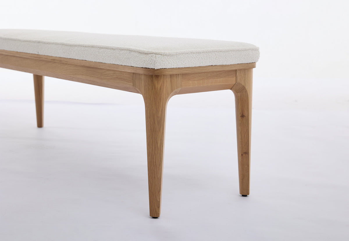 Dining Bench 01, Oak / Ivory