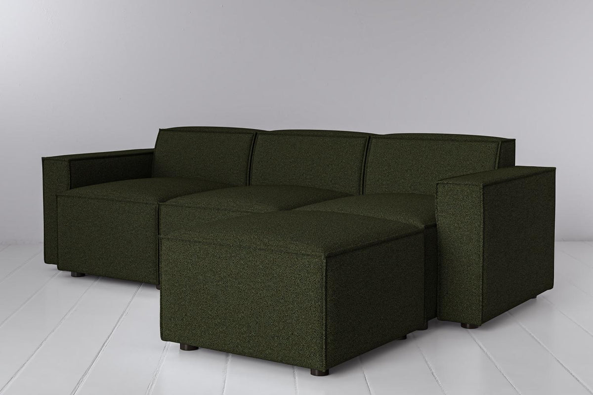 Model 03 3-Seater Right Chaise Sofa, Fern