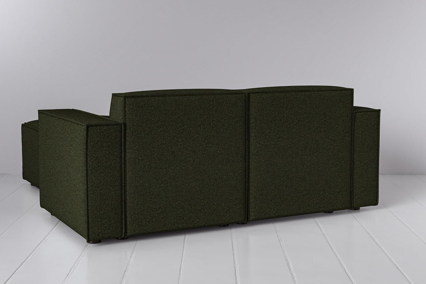 Zweisitzer-Sofa Model 03 mit Chaiselongue links, Farngrün