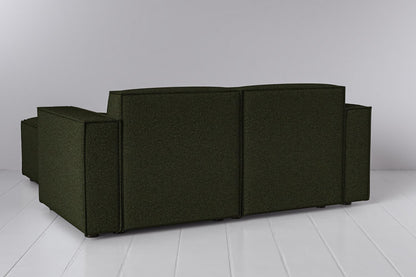 Zweisitzer-Sofa Model 03 mit Chaiselongue links, Farngrün