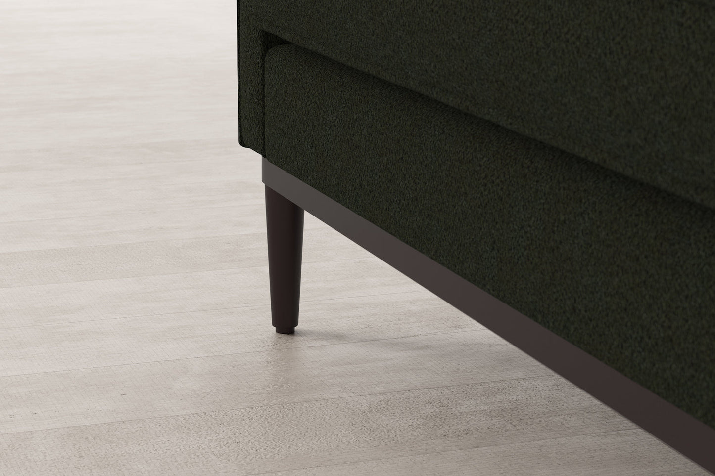 Model 02 Zweisitzer Sofa mit Hocker, Farngrün