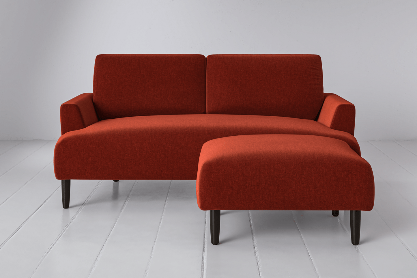 Model 05 Zweisitzer Sofa mit Hocker