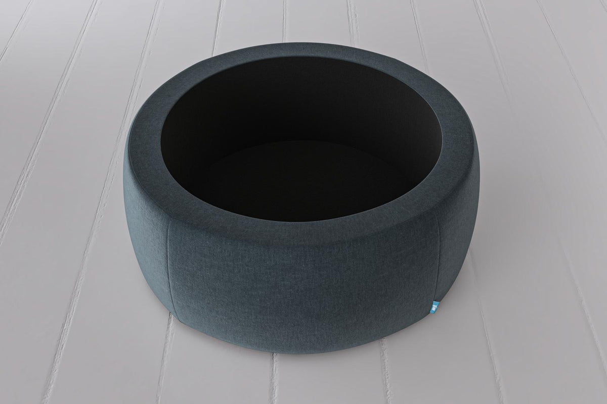 Polsterhocker 01, Wasserblau