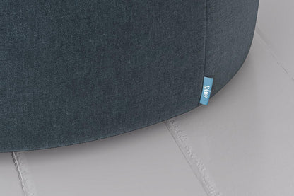 Polsterhocker 01, Wasserblau
