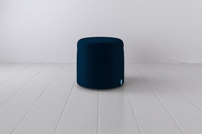 Polsterhocker 03, Indigoblau