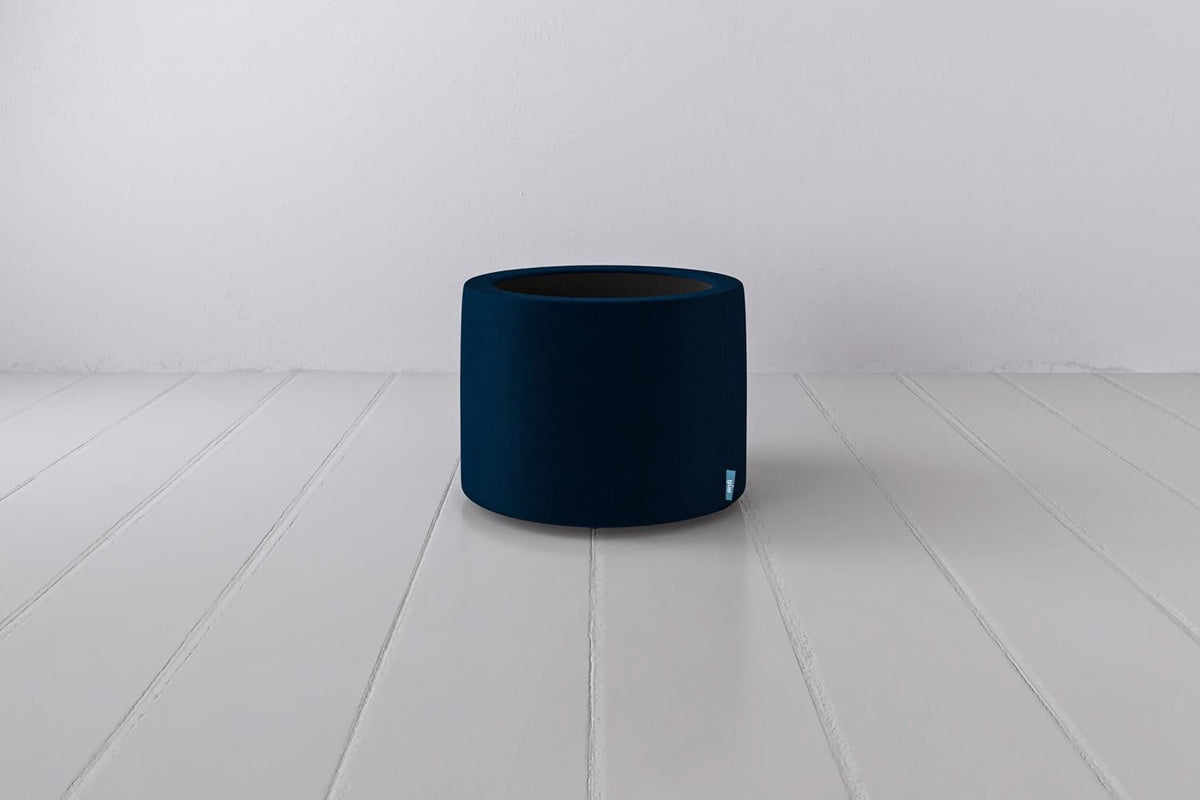 Polsterhocker 03, Indigoblau