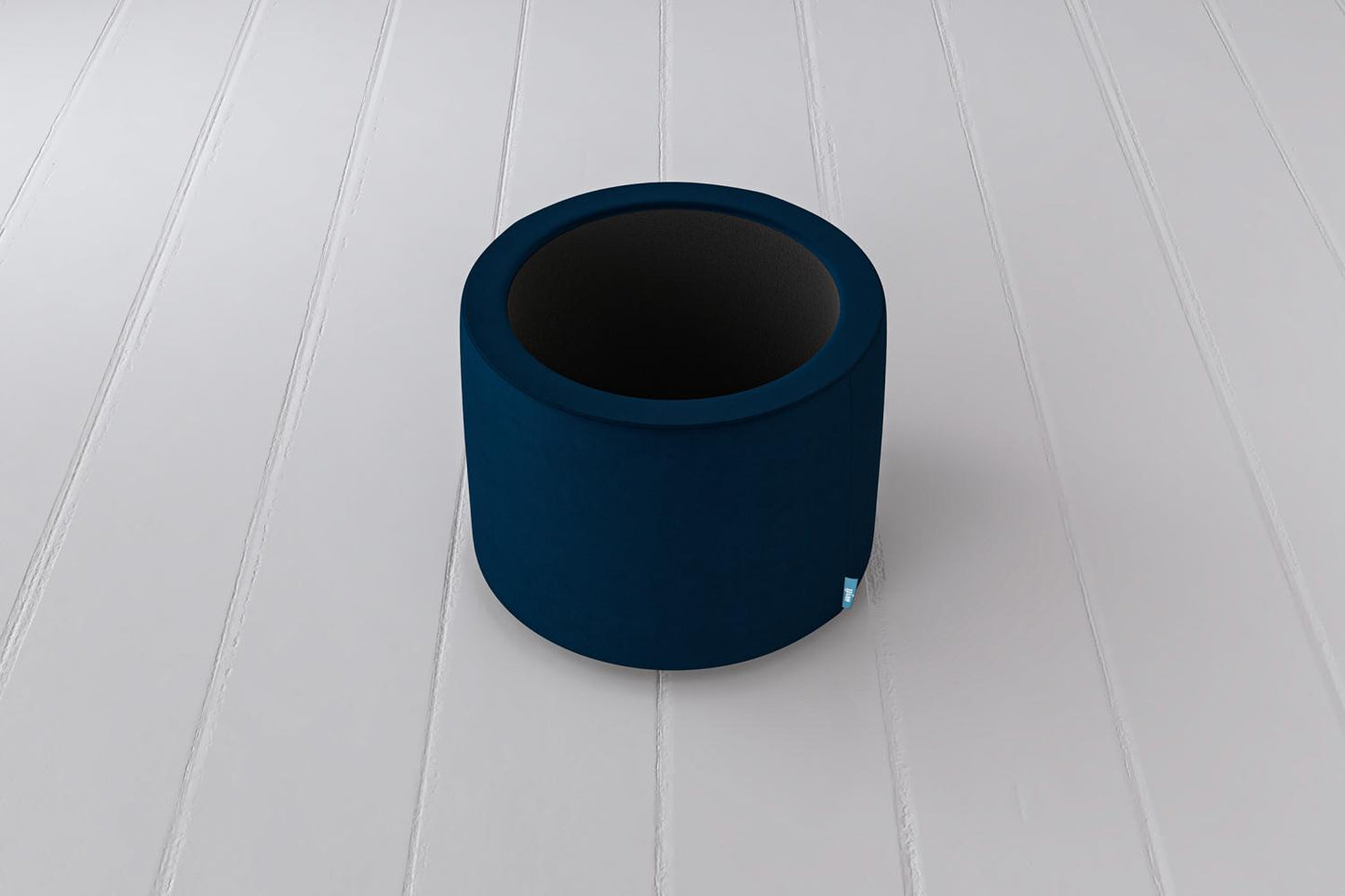Polsterhocker 03, Indigoblau