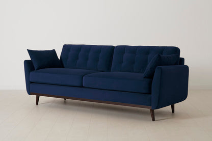 Dreisitzer-Sofa Model 10, Indigoblau
