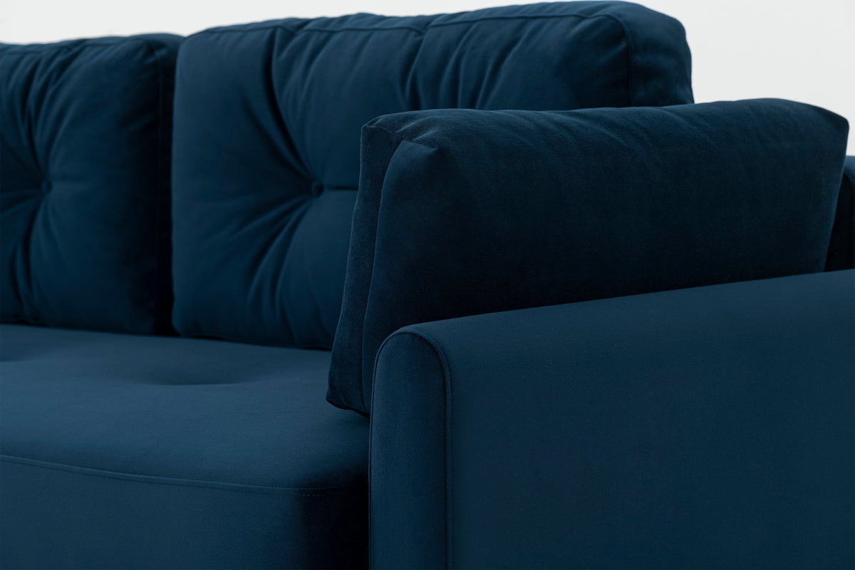 Model 04 Dreisitzer-Schlafsofa, Indigoblau