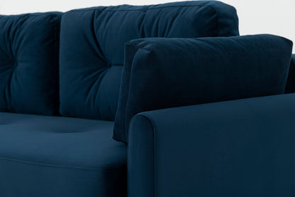 Model 04 Dreisitzer-Schlafsofa, Indigoblau