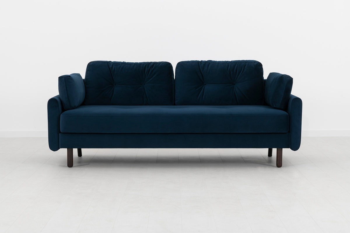 Model 04 Dreisitzer-Schlafsofa, Indigoblau