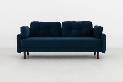 Model 04 Dreisitzer-Schlafsofa, Indigoblau