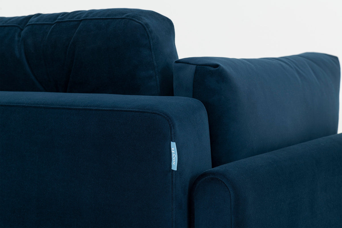 Model 04 Dreisitzer-Schlafsofa, Indigoblau