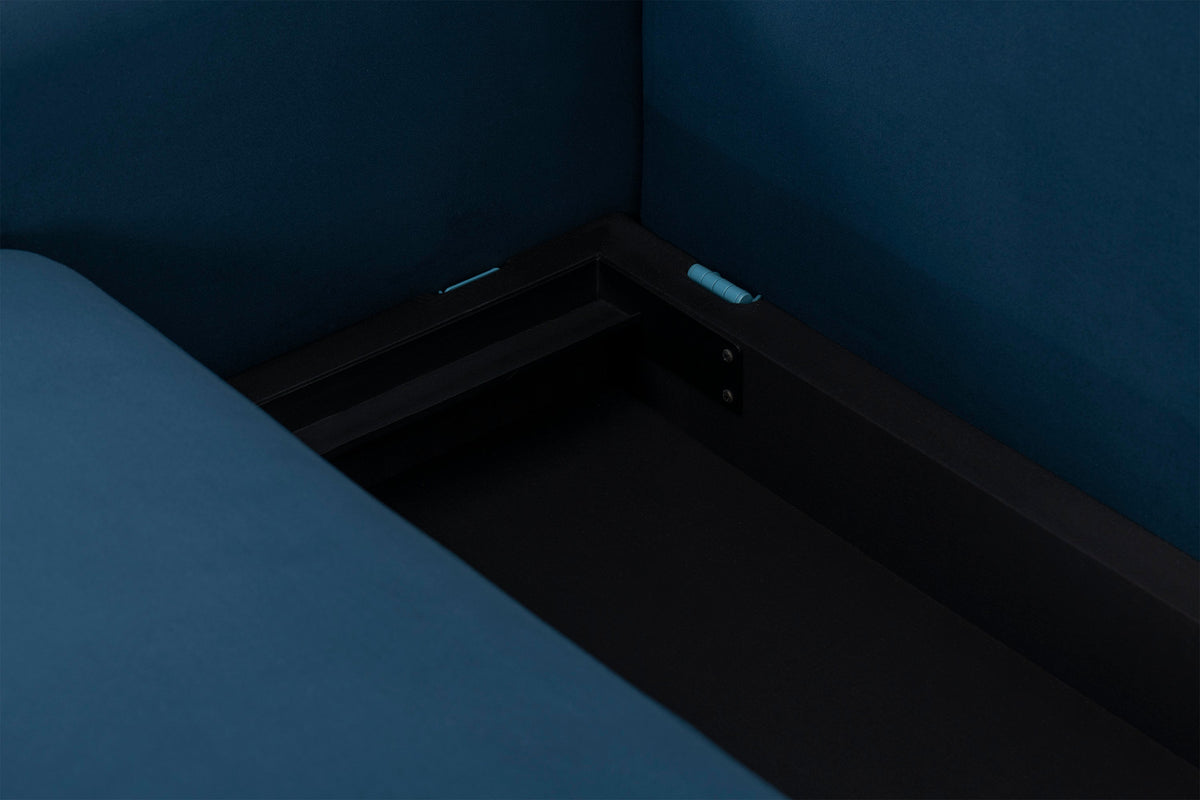 Model 04 Dreisitzer-Schlafsofa, Indigoblau