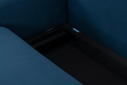 Model 04 Dreisitzer-Schlafsofa, Indigoblau