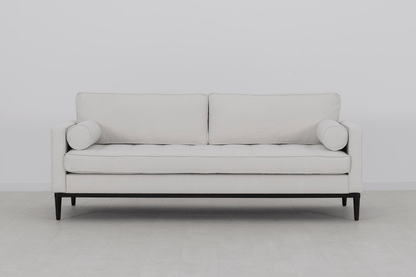 Model 02 Dreisitzer-Schlafsofa , Elfenbeinfarbe