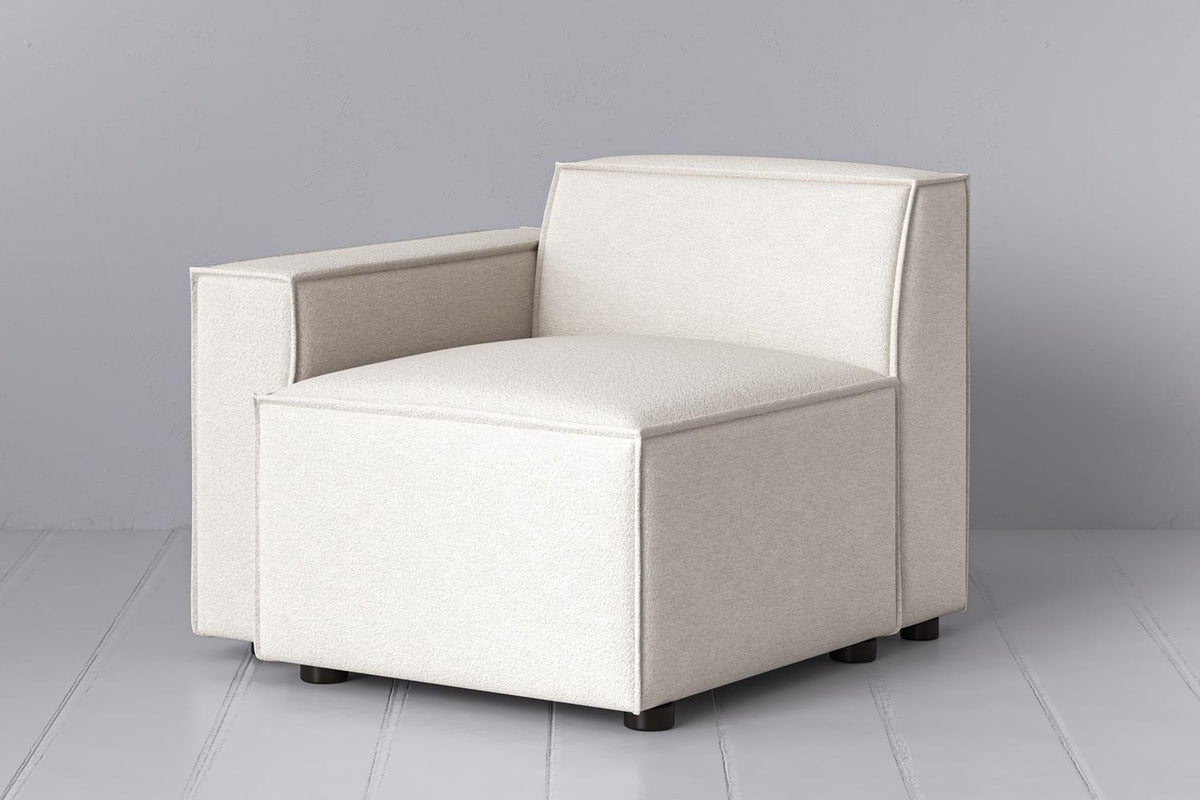 Model 03 Left Arm Sofa Module, Ivory
