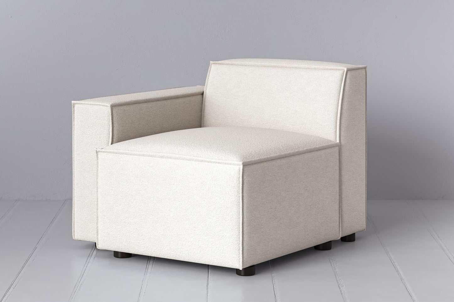 Model 03 Left Arm Sofa Module, Ivory