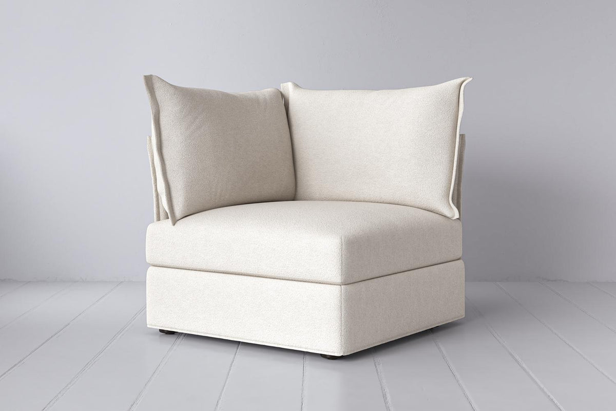 Eckmodul für modulares Sofa Model 06, Elfenbeinfarbe