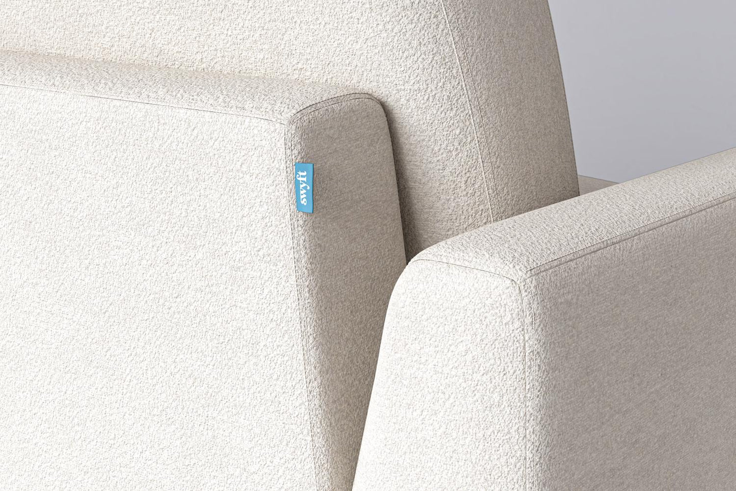 Model 05 3-Seater Sofa with ottoman, Ivory