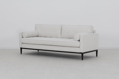 Dreisitzer-Sofa Model 02, Elfenbeinfarbe
